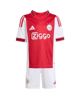 Ajax Maglia Gara Casa Repliche 2025-26 Bambino Maniche Corte